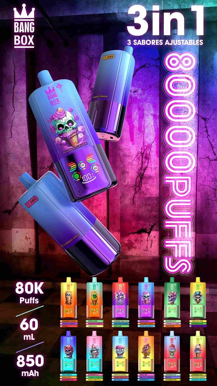 Электронная сигарета BANG BOX 80k Puffs 3 в 1 с регулируемым вкусом